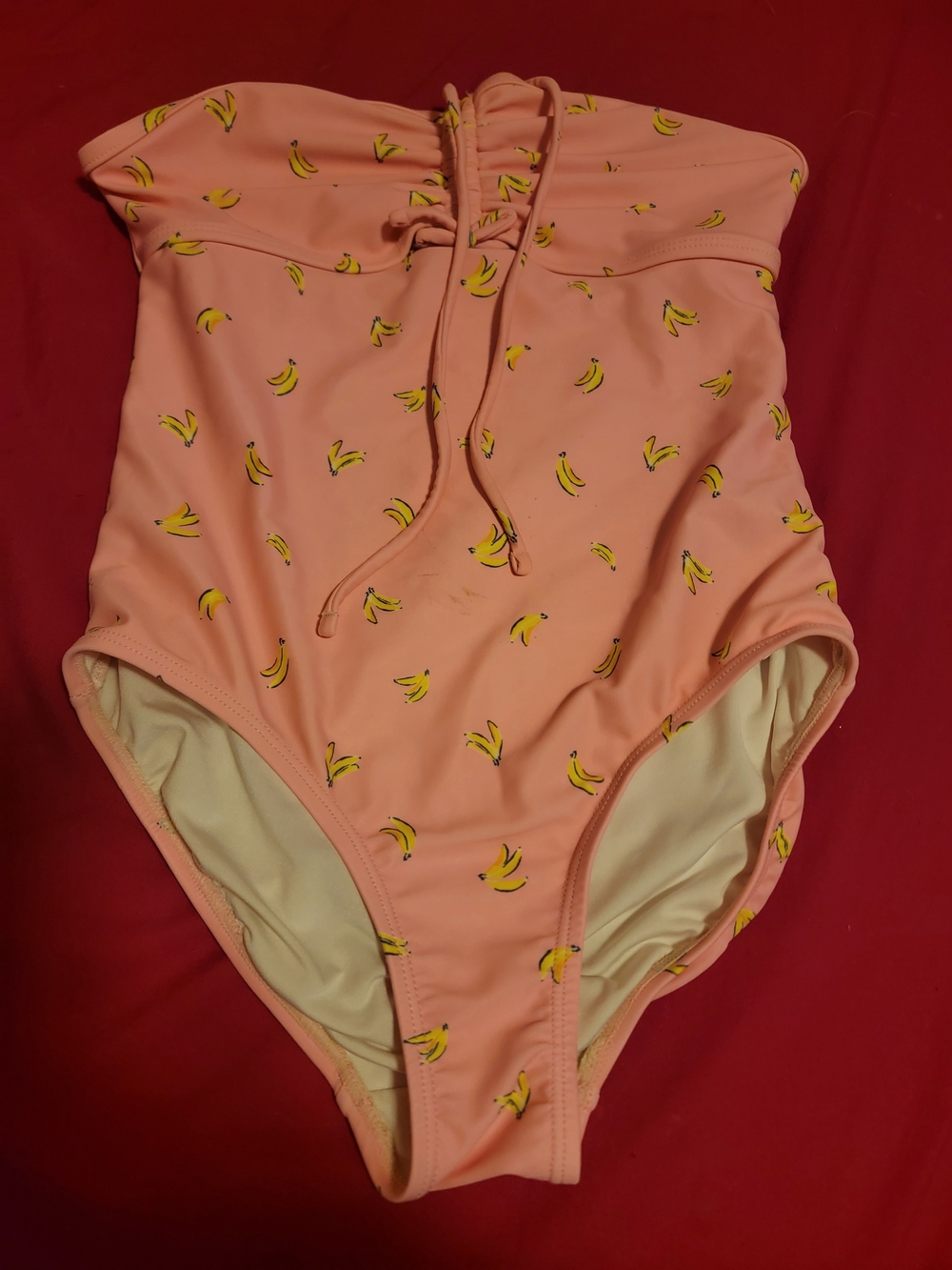 Old Navy Pink Banana-Print One-Piece Swimsuit
